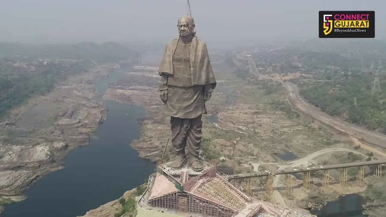 Watch Statue of Unity from the eyes of drone
