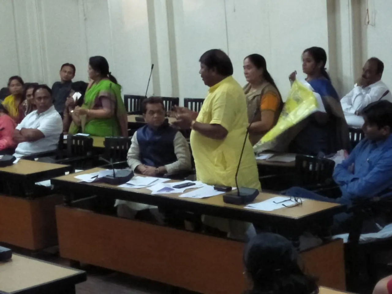 RSP Councillors aggressively approached the VMC officials for basic amenities