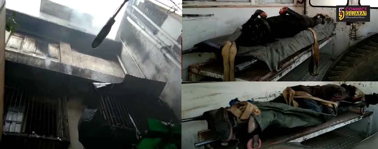 Two persons died in the fire inside Mangal Bazaar in Vadodara