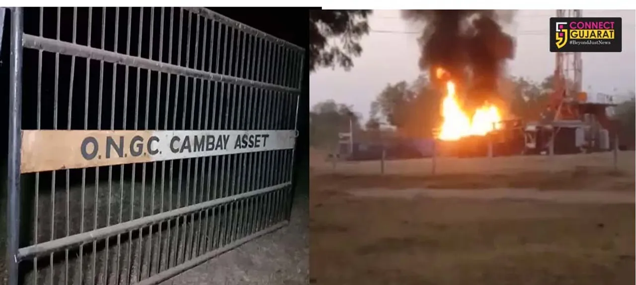 Major fire reported near ONGC well in Aati village at Padra