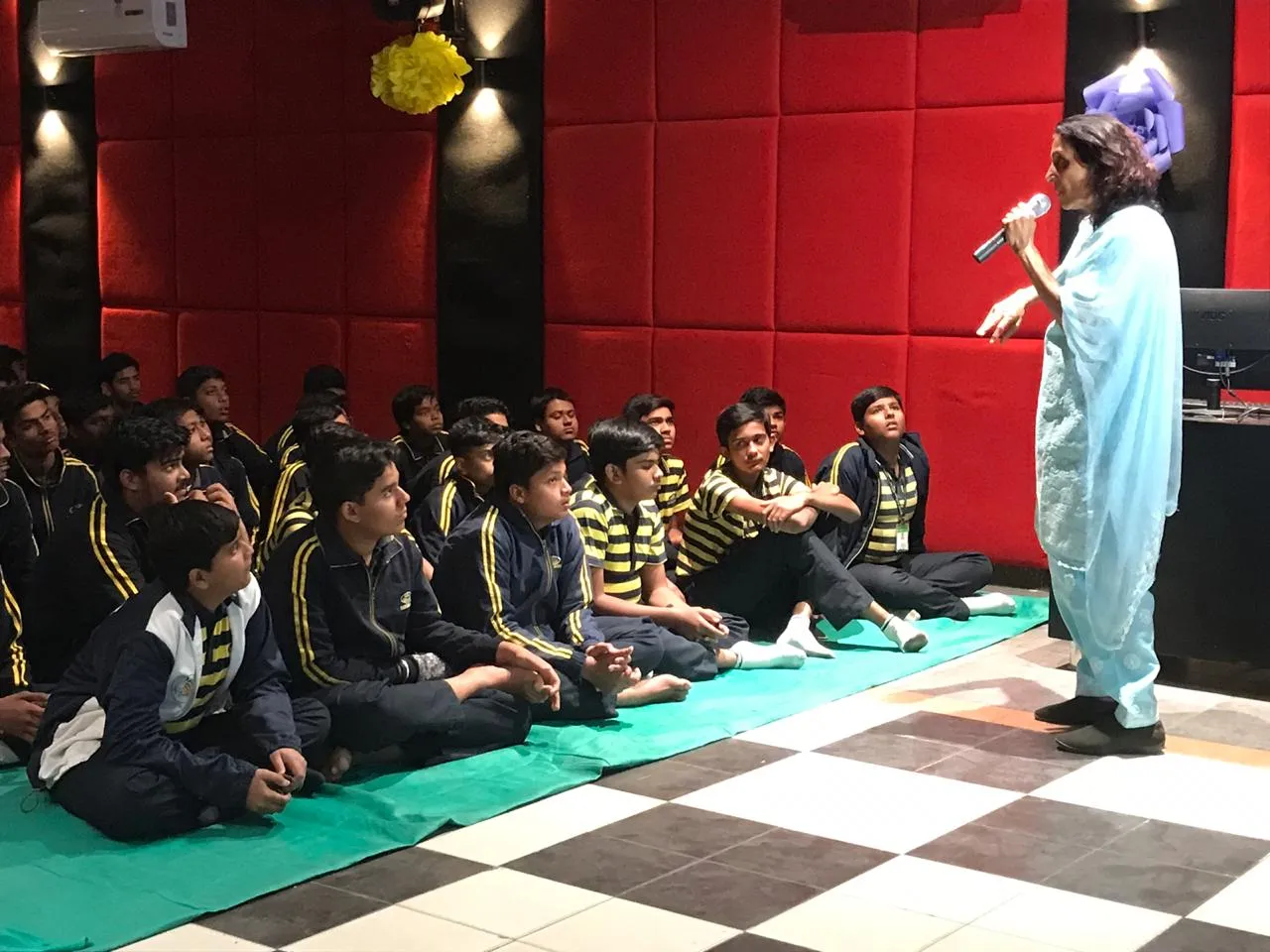 Polar woman Dr. Madhubala Joshi Chinchalkar shared her experience with school students