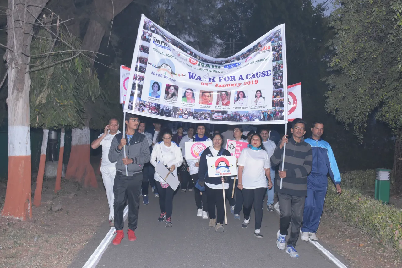 National Academy of Indian Railways, Vadodara organise Awareness walk