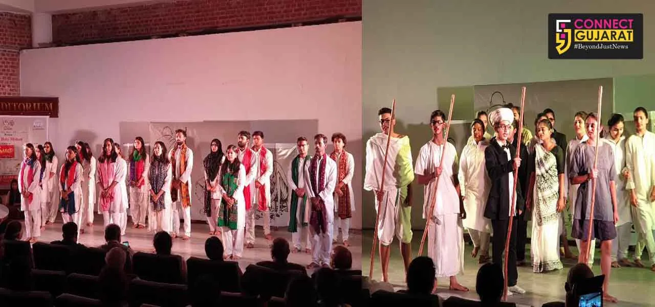 FJC students recreating the Gandhian era