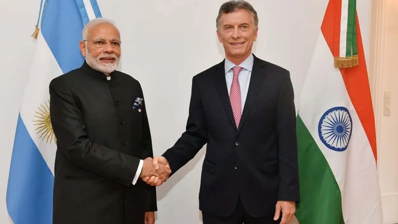 Prime Minister Modi holds talks with Argentina's President Mauricio Macri