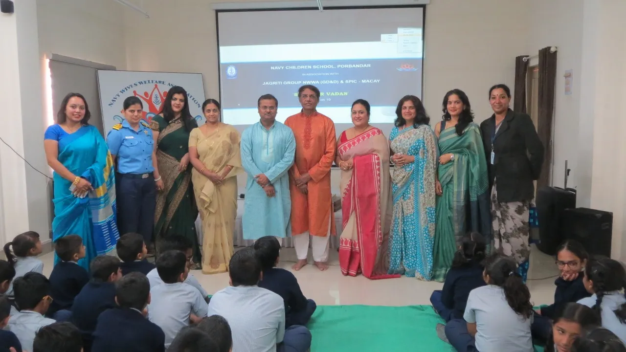NAVY CHILDREN SCHOOL, PORBANDAR, AND NWWA ORGANISE SPIC-MACAY PROGRAM AT NAVAL BASE