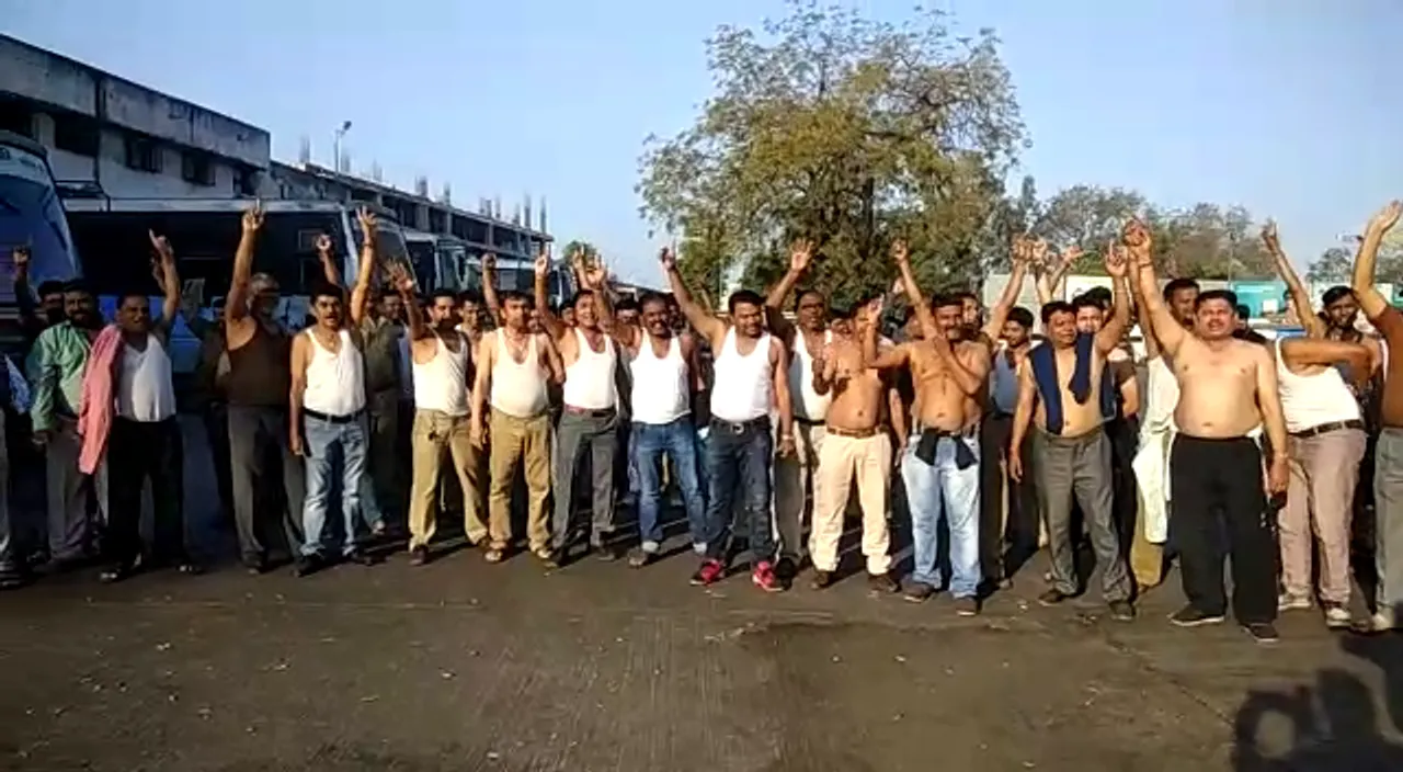 GSRTC employees continued their strike on the second day in Vadodara division