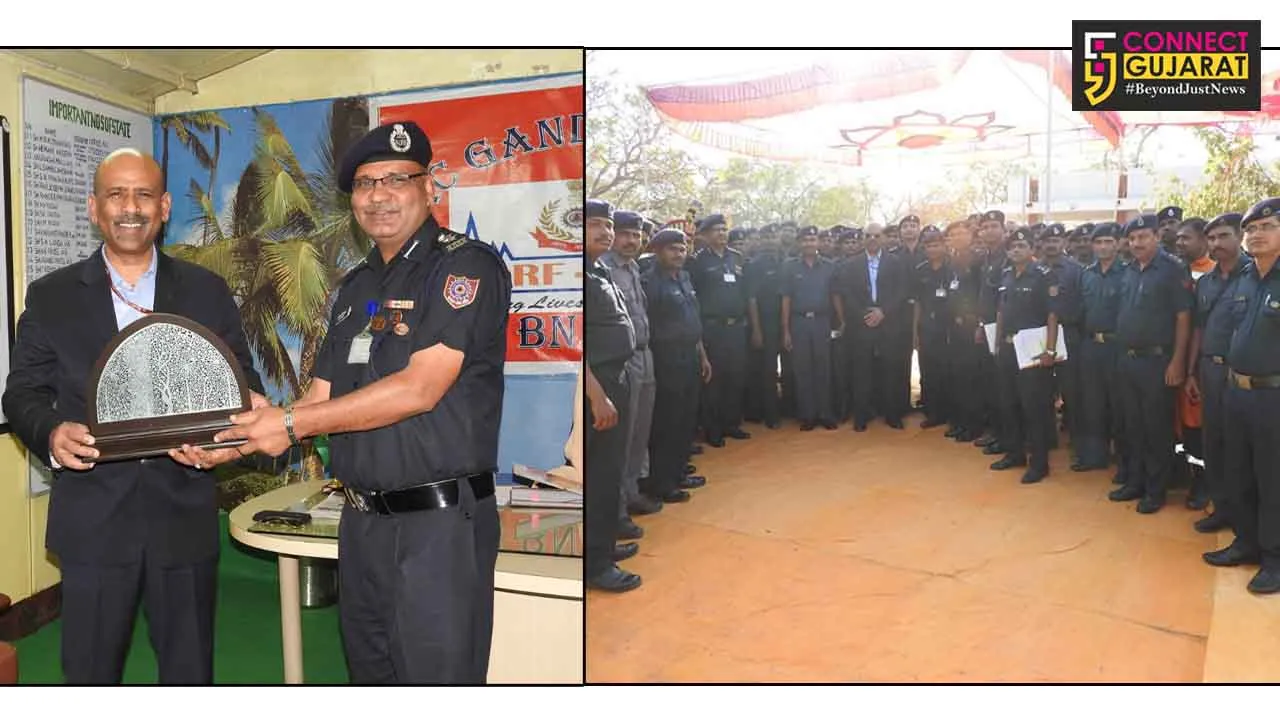 NDRF DG S.N. Pradhan visited RRC NDRF Gandhinagar and BISAG