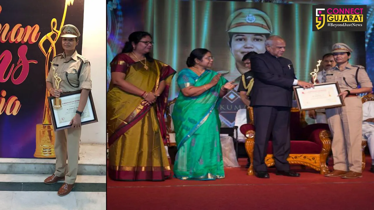 Vadodara DCP Saroj Kumari won Woman Icon Award for her Samajh Sparsh Ki campaign