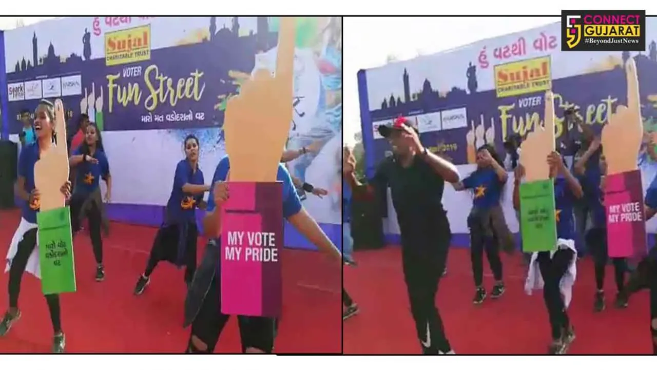 Voter fun street for voting awareness in Vadodara