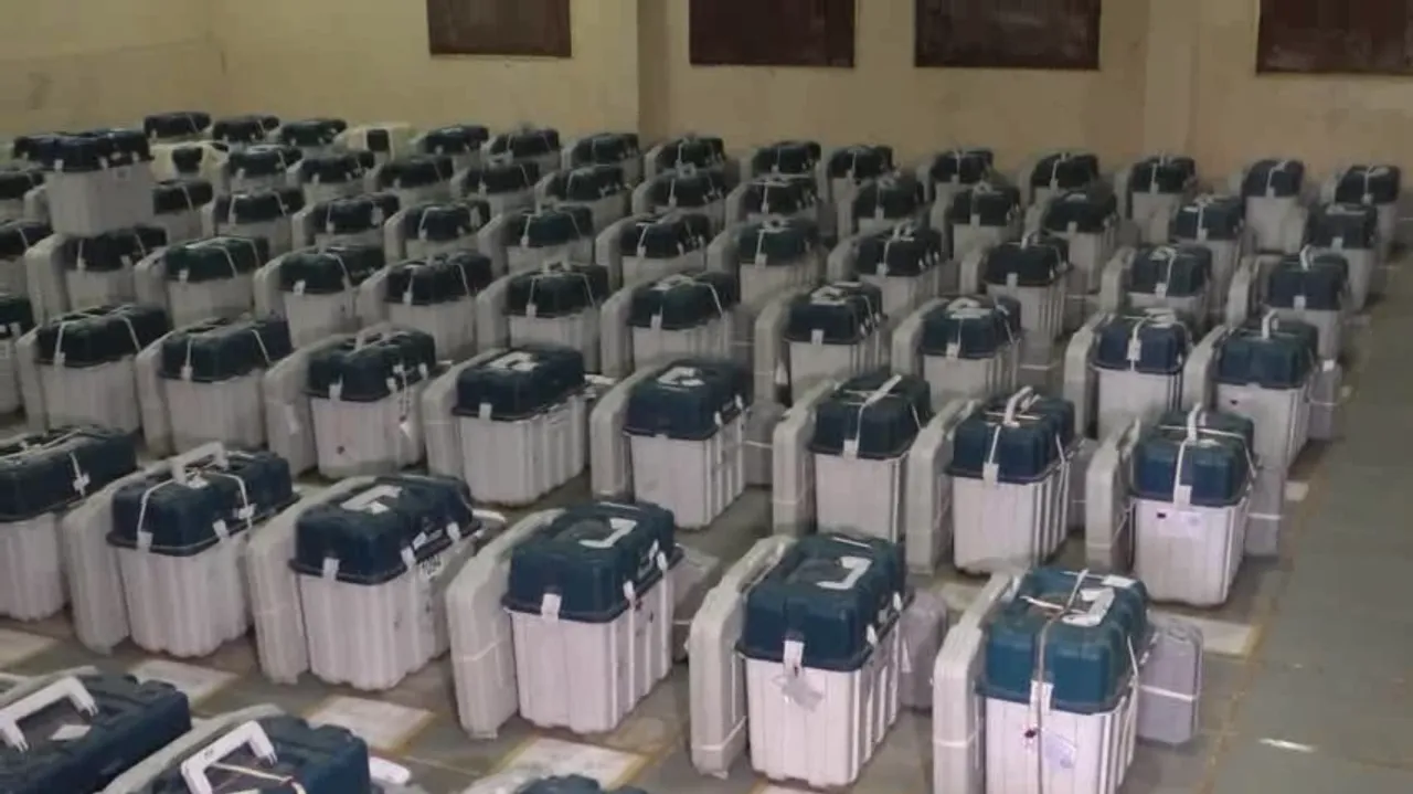 EVM's sealed and kept inside the strong room in Vadodara