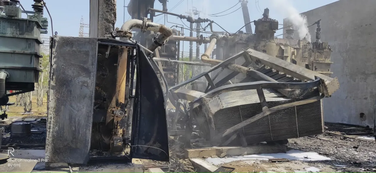 Fire in GETCO transformer in Vadodara