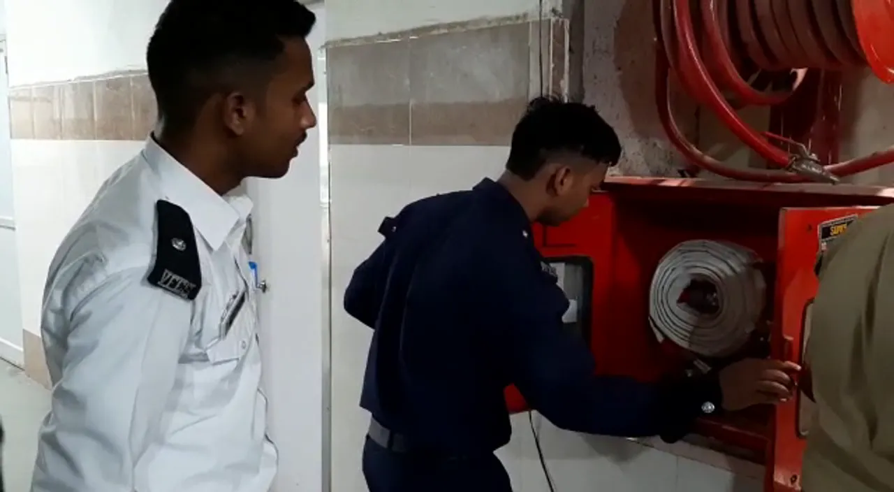 Vadodara fire brigade conduct checking inside Navrachna and New Era schools