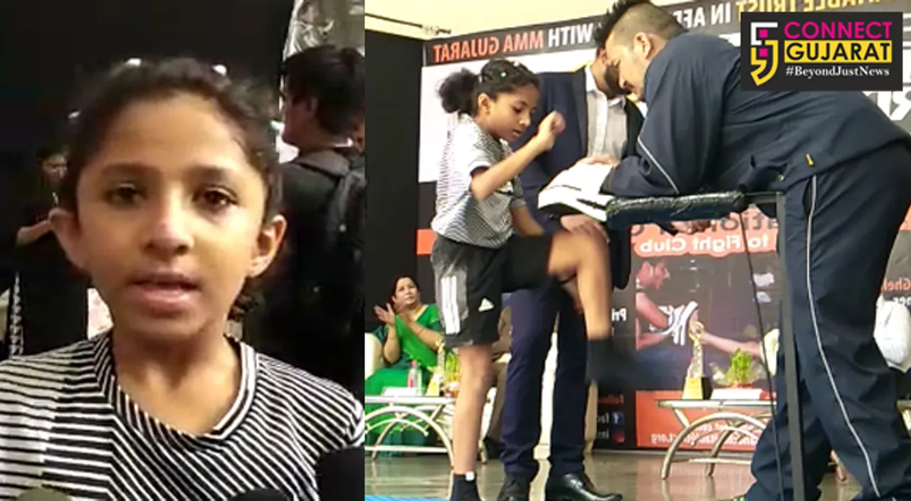 Vadodara girl Prisha Pandya attempt and successfully broke the world record for Maximum Knee Strike in three minutes