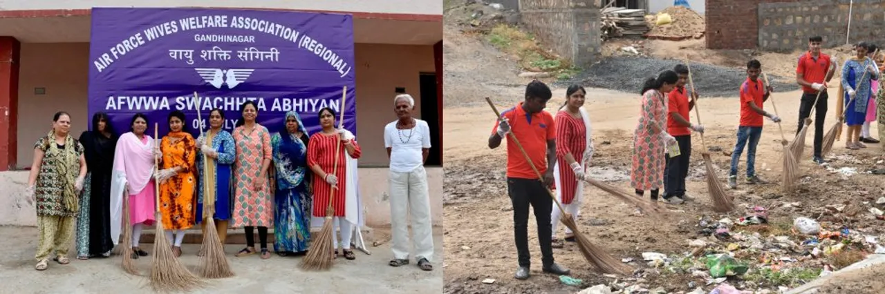 SWACHCH BHARAT ABHIYAN AND HEALTH CAMP AT LEKAWADA GANDHINAGAR