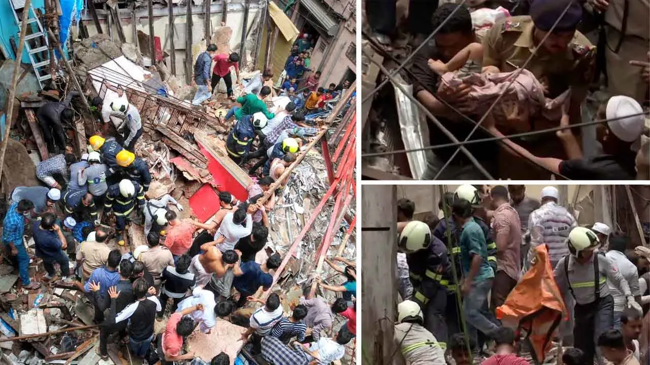 Mumbai: Four-storey building collapsed in Dongri, 40 people feared trapped