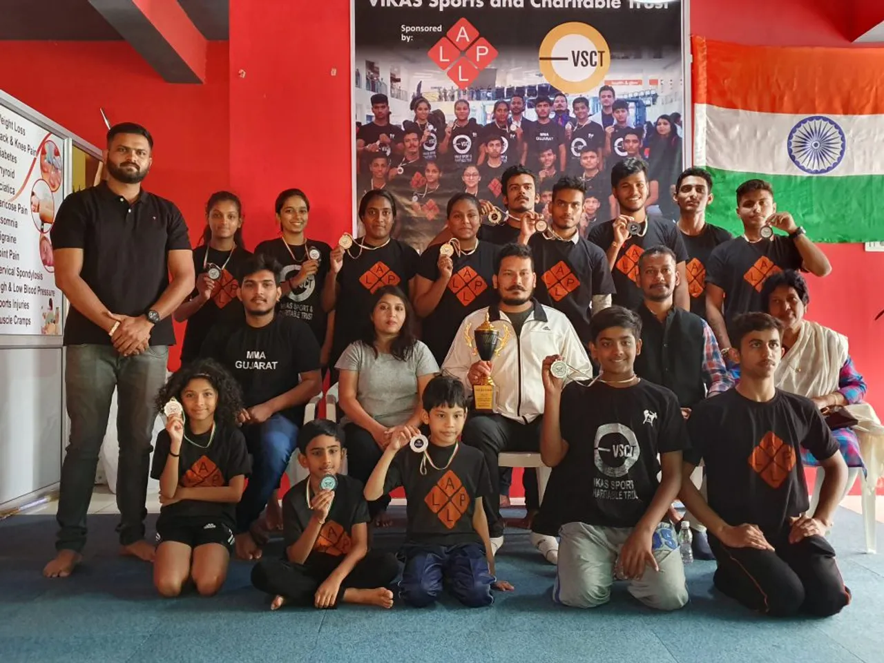 16 Mixed Marshal Arts students from Gujarat bring laurels to the state
