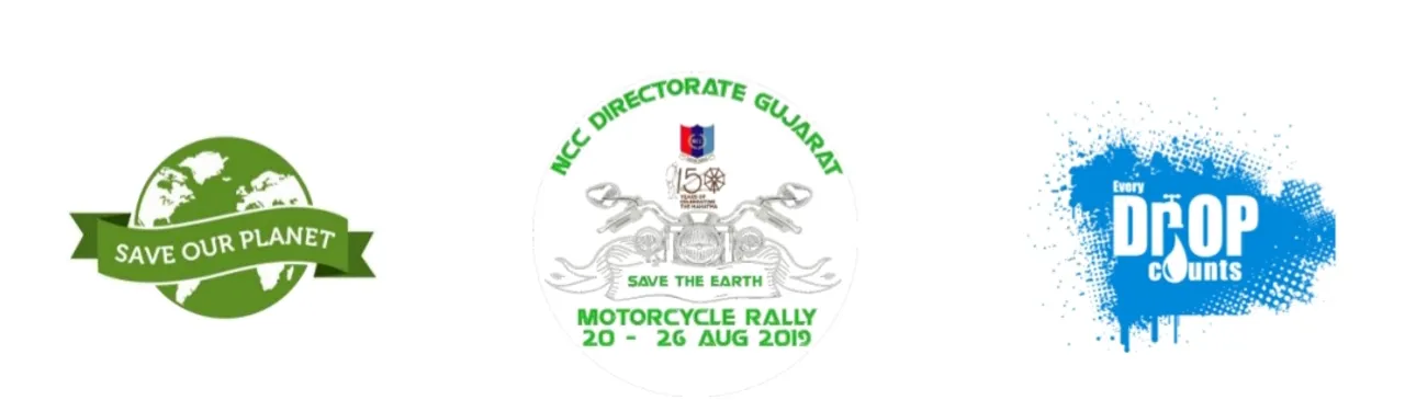 Save the earth motorcycle rally by Baroda NCC