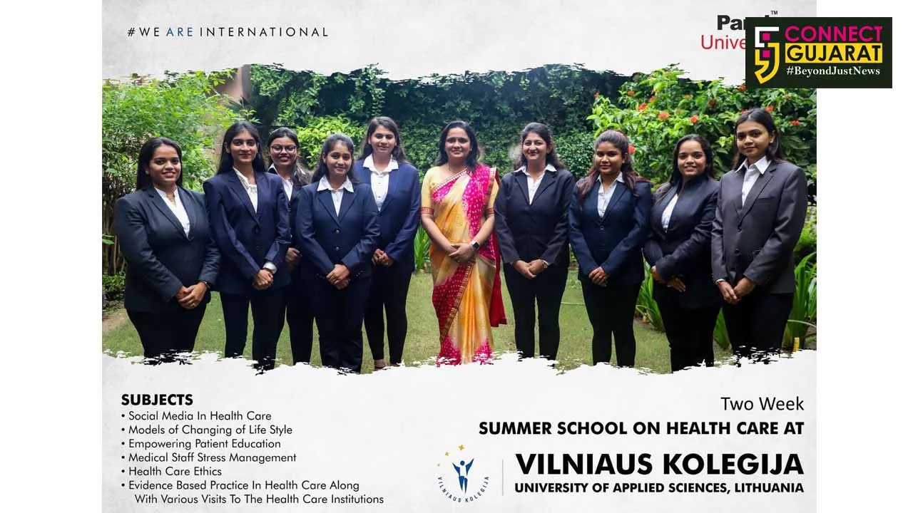 9 students one professor from Parul University visits Lithuania