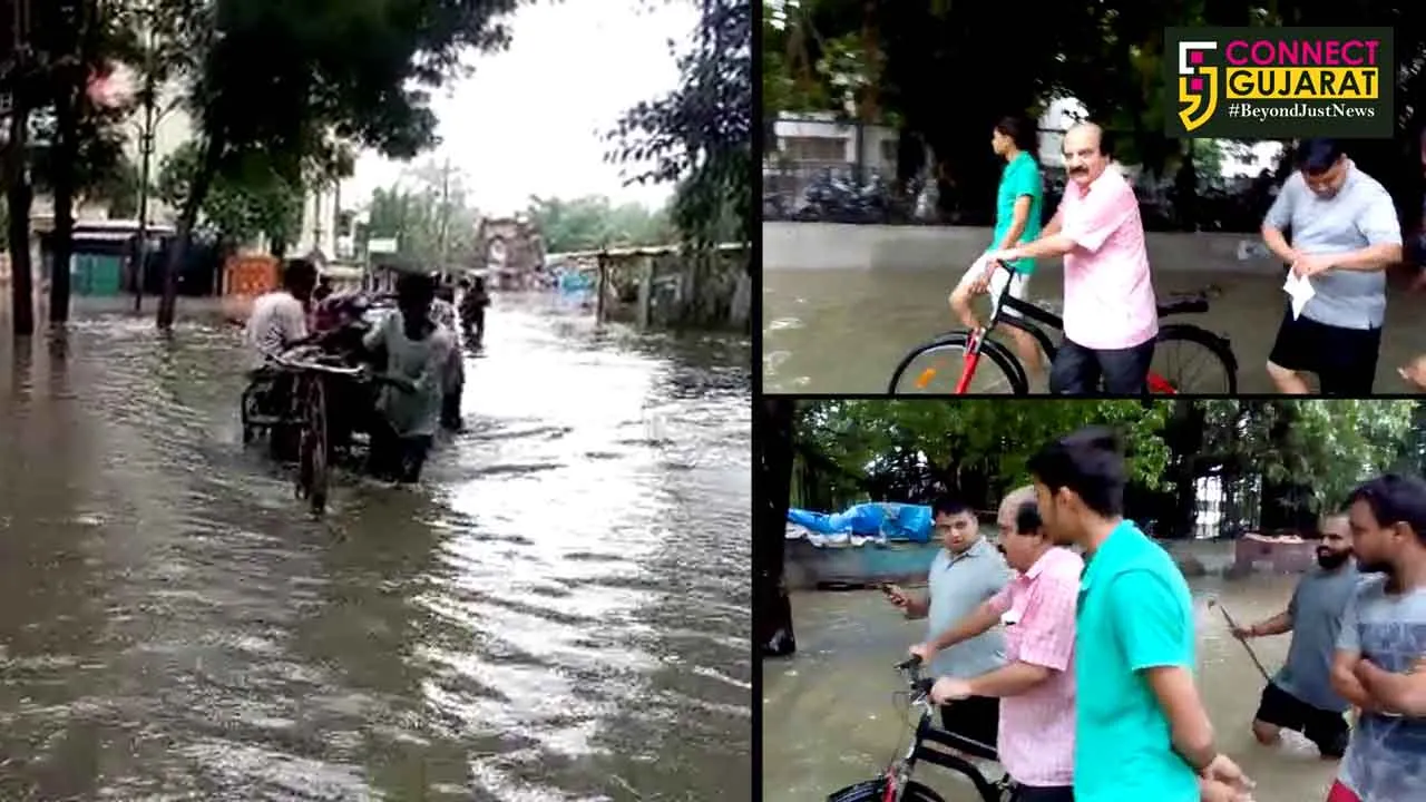 MSU hostel area waterlogged due to heavy rains