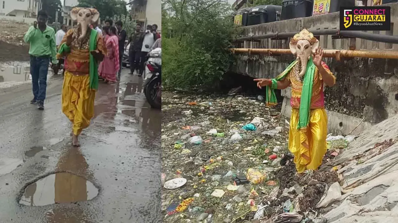 RTI activist from Vadodara Atul Gamechi protest in unique way