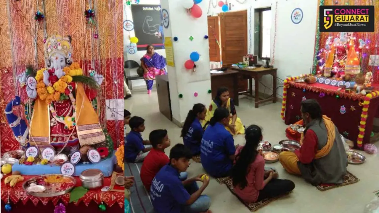 Ganesha in Mahila police station spreading message of Good Touch Bad Touch