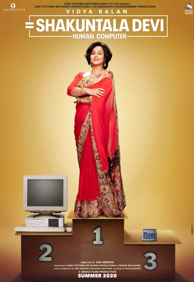 Vidya has a striking resemblance to Shakuntala Devi , First look out