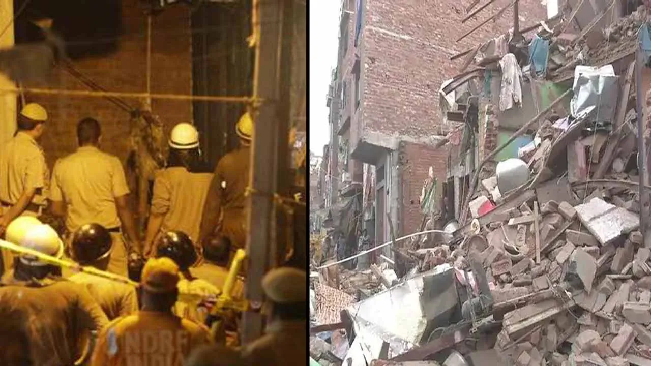 Four-storey building got collapsed in Delhi's Seelampur; 2 killed, many feared to be trapped under.