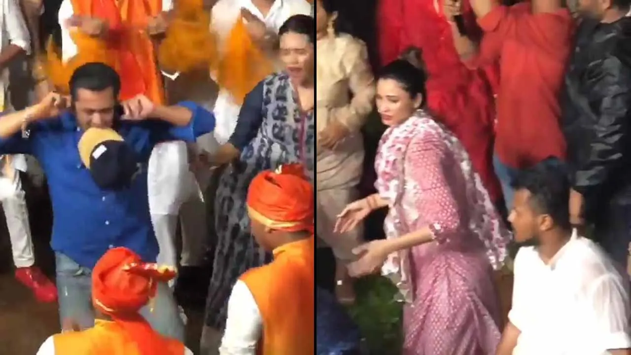 Ganesh Chaturthi: Salman Khan, Swara Bhasker, Daisy Shah dancing at Arpita Khan’s Ganesh visarjan.