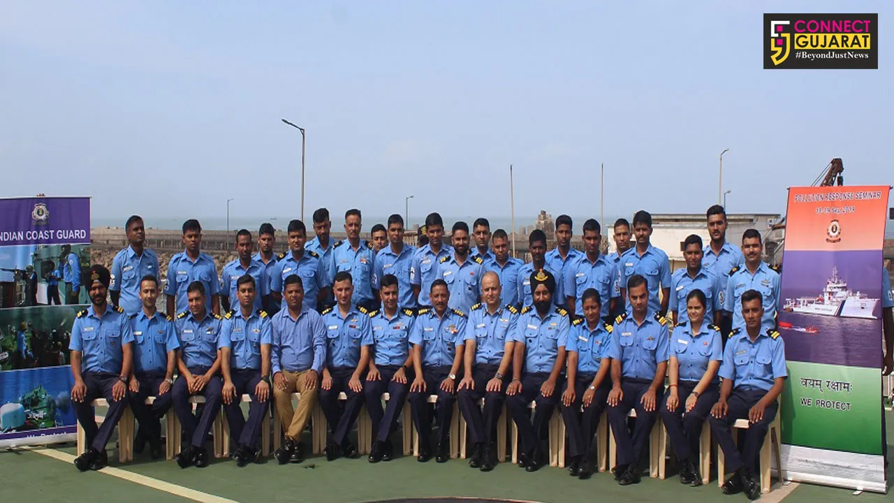 Pollution Response seminar and mock drill exercise conducted by Coast Guard District Headquarters Porbandar