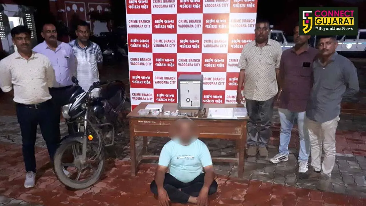 Vadodara crime branch arrested a history sheeter involved in 40 offences in various cities of Gujarat