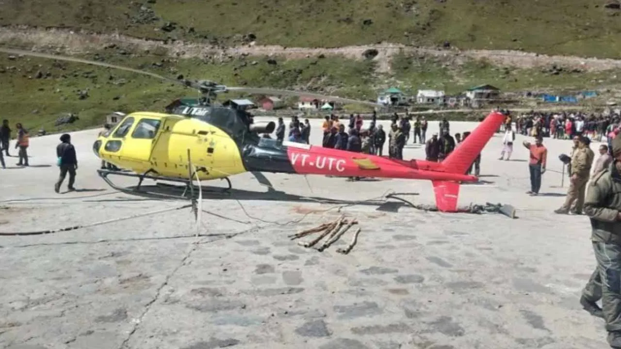 Uttarakhand: Six injured after UTair chopper crash-lands on Kedarnath helipad during take-off