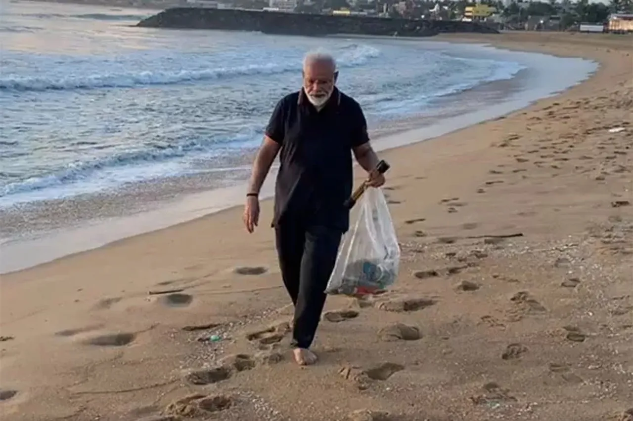Modi-Xi summit: PM begins Day 2 in Mamallapuram by plogging at beach, message to be fit and healthy