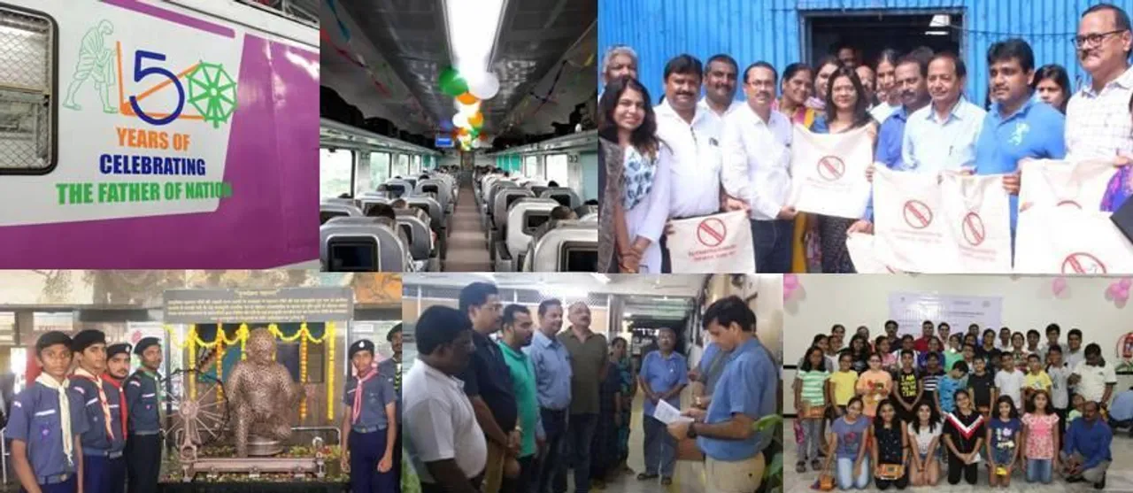 Rly observed the 150th birth anniversary of Mahatma Gandhi as Community Service day