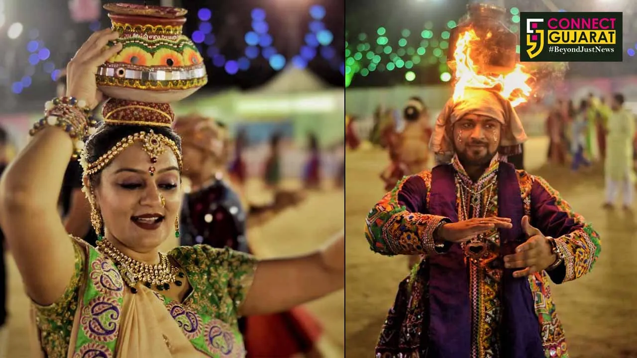Fire Act Garba on Maha Ashtami puja in Vadodara