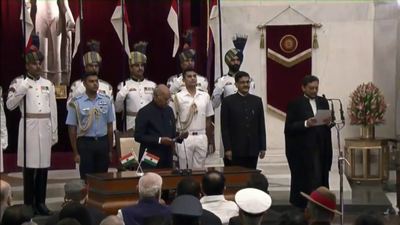 As 47th Chief Justice of India Sharad Arvind Bobde takes oath at Rashtrapati Bhavan