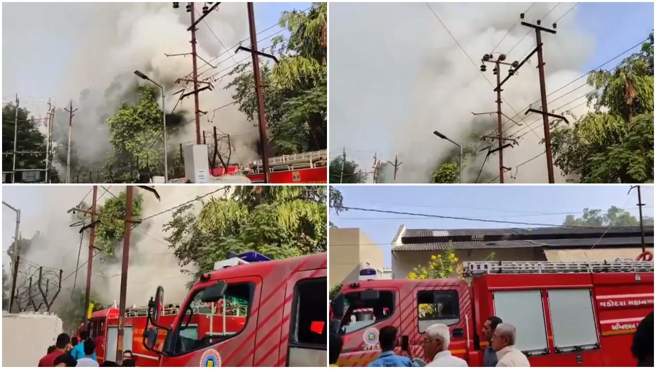 Major fire reported from ware house of National Chemical Company in Vadodara