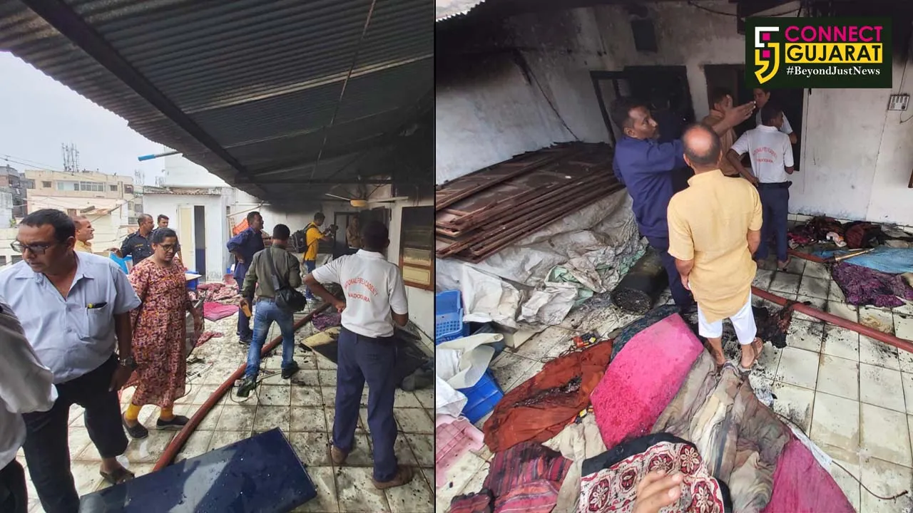 Faraskhana items gutted in fire spread in first floor of the house in Vadodara