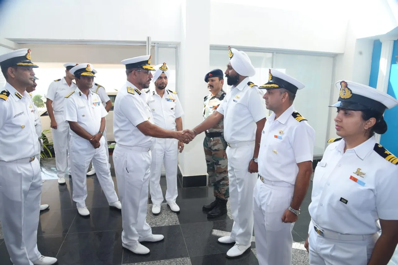 Coast Guard Commander visits Coast Guard North West region Gujarat