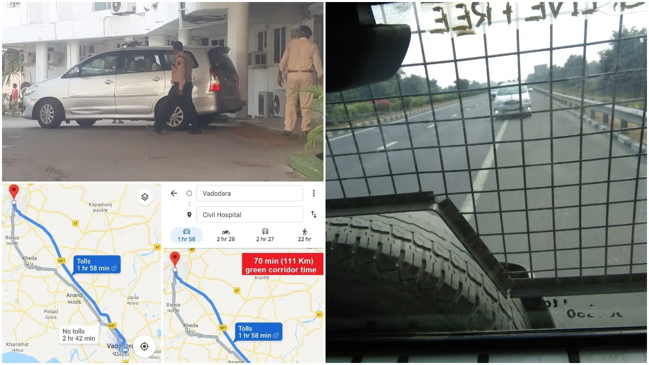 Vadodara traffic police creates Green corridor to shift the organs of patient died in SSG