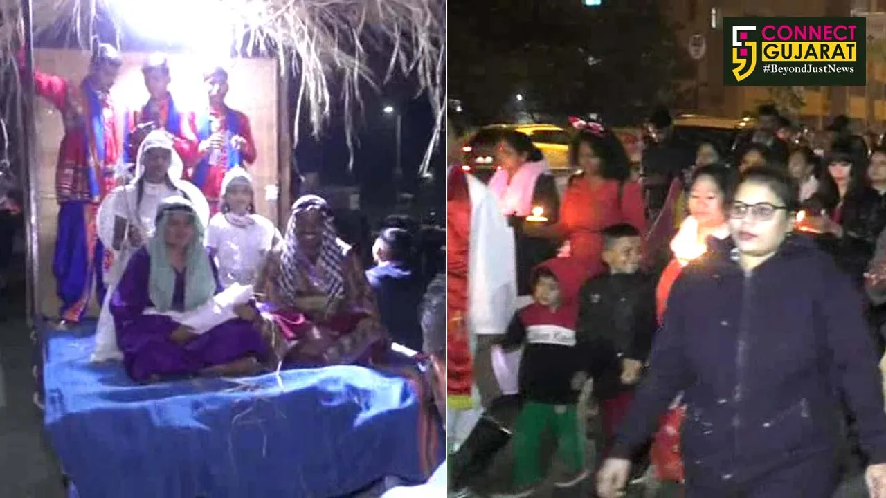 Candle light march by Sharon Methodist Church in Vadodara
