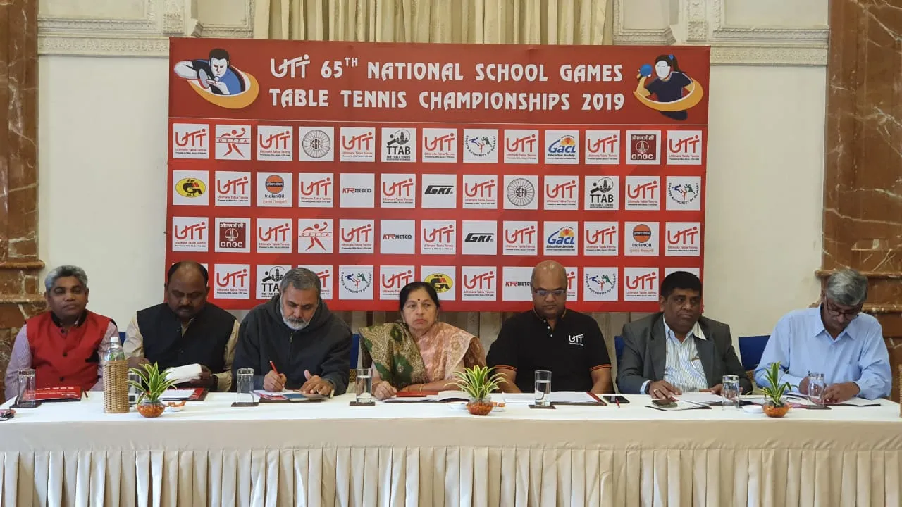 TTAB and UTT jointly organizing ‘UTT 65th National School Games Table Tennis Championships 2019’ in Vadodara