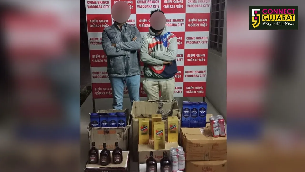 Vadodara police arrested two for hiding liquor inside Amul godown