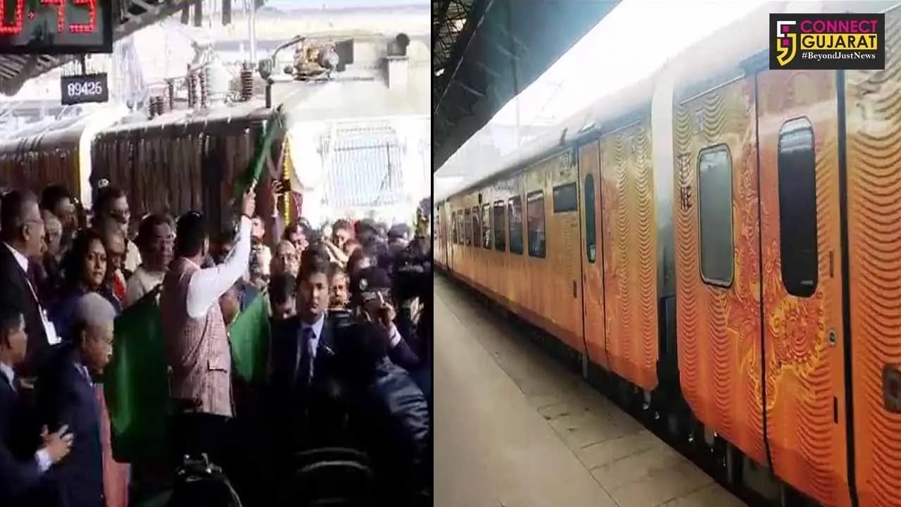 Indian railways second Tejas express flagged off from Ahmedabad