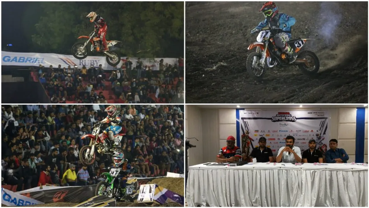 1st edition of Vadodara International Supercross racing and freestyle motocross under floodlights