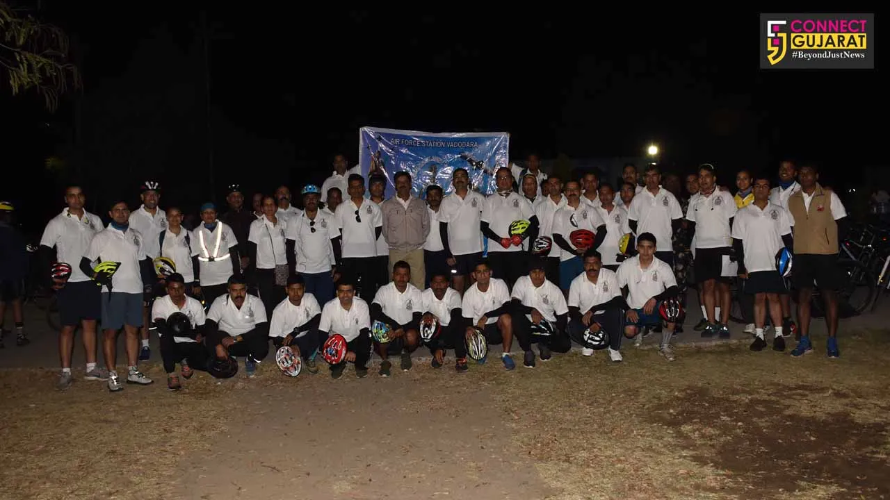 Joint Civil Military Goodwill cycling expedition 2020 undertaken from Air Force Vadodara