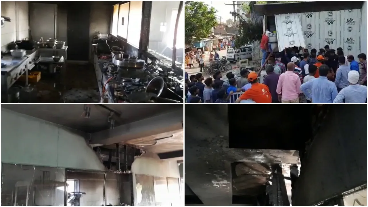 Fire spread inside kitchen of a pizza outlet in Vadodara