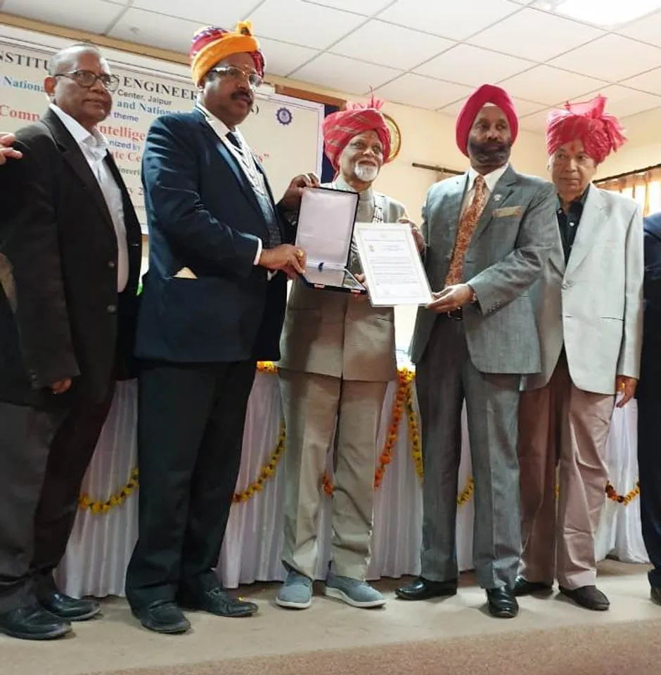CHARUSAT Advisor Ashok Patel felicitated with ‘Eminent Engineering Personalities’ Award at Jaipur