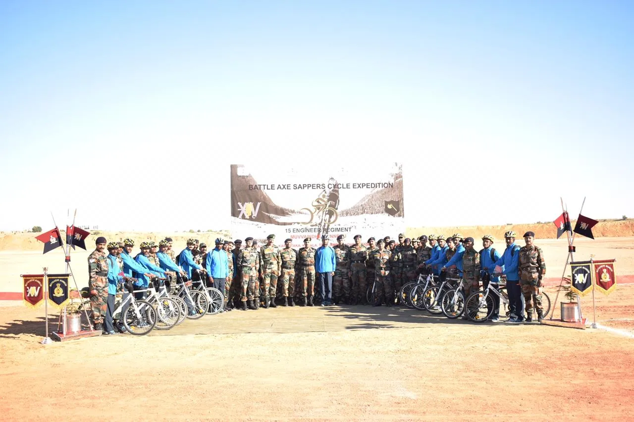 Next of kin outreach cycle expedition flagged in at Jaisalmer