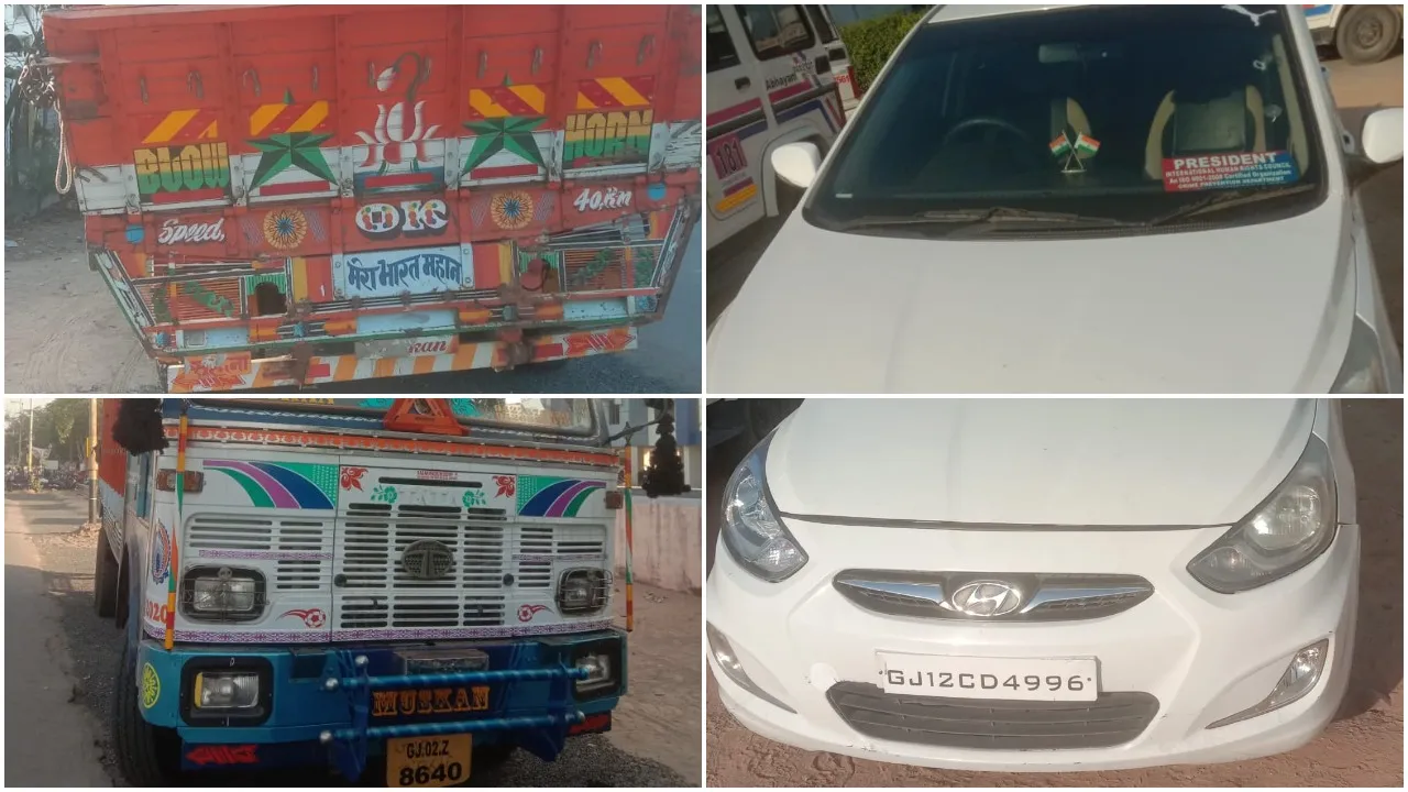 Vadodara police arrested three persons from IHRC for collecting money from truck driver
