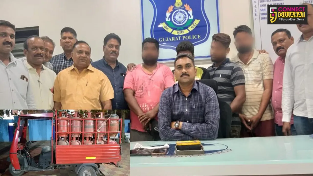 Vadodara SOG busted gas theft racket in the city